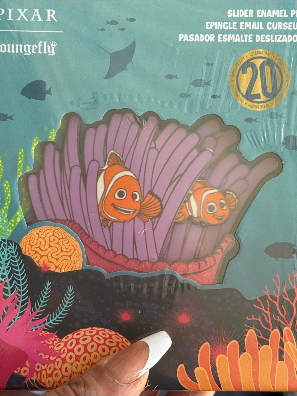 Limited EditionLoungefly Finding Nemo Enamel Pin – Purple & Orange Anemone Scene